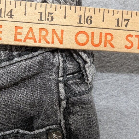 True Religion Jeans Womens 32 Gray Jennie Curvy Mid Rise Super Skinny Super T - Picture 4 of 16